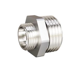 Ниппель переходной LD Pride DN20х10 (3/4"НР х 3/8"НР) латунь никель