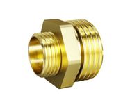 Ниппель переходной LD Pride DN15х10 (1/2"НР х 3/8"НР) латунь