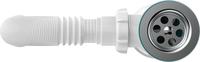 Aquant Сифон для кухни 1 1/2"х40 с мет.реш. с г.т. 40х40/50