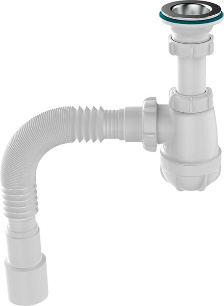 Aquant Сифон для умывальника 1 1/4"х40 с мет.реш. с г.т. 40х40/50