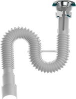 Aquant Гофросифон 1 1/4"х40/50 с мет.реш. 360-910 мм