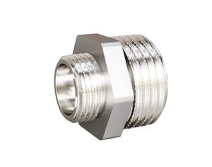 Ниппель переходной LD Pride DN25х20 (1"НР х 3/4"НР) латунь никель