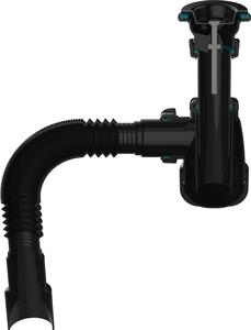 Aquant Сифон для умывальника 1 1/4"х40 с чёрной мет.реш. с г.т. 40х40/50 BLACK