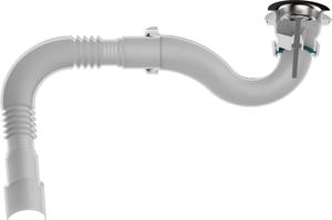 Aquant Сифон для душевого поддона 1 1/2"х40 с мет.реш. с г.т. 40х40/50