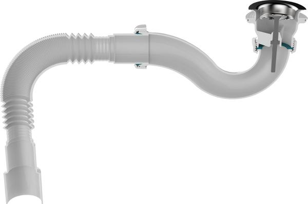 Aquant Сифон для душевого поддона 1 1/2"х40 с мет.реш. с г.т. 40х40/50