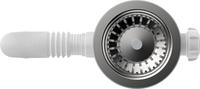 Aquant Сифон для мойки 3 1/2"х40 метал-пласт. с отводом под перелив с г.т. 40х40/50