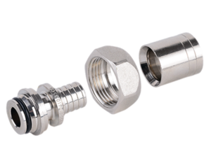 Резьбозажимное соединение 16x2.2 - G 3/4" Евроконус, c гильзой в комплекте, никель SANEXT (4935)