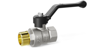 Кран шаровой латунный LD Pride 47.40.В-Н.Р Ду 40 Ру 25 рычаг