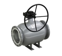Кран шаровый LD КШЦФР из стали 20 Ду350/300 Ру2,5МПа с редуктором